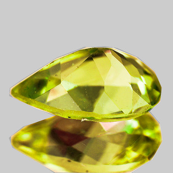 17.5x12.5 mm Pear 1 piece AAA Luster Natural Green Gold Lemon Quartz [Flawless-VVS]