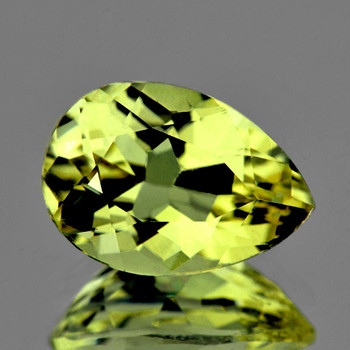 18x12 mm Pear 1 piece AAA Luster Natural Green Gold Lemon Quartz [Flawless-VVS]