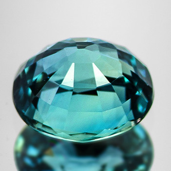 6x5 mm Oval {0.92ct} Brilliant Natural Blue Green Sapphire [Flawless-VVS]