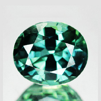 6x5 mm Oval {0.92ct} Brilliant Natural Blue Green Sapphire [Flawless-VVS]