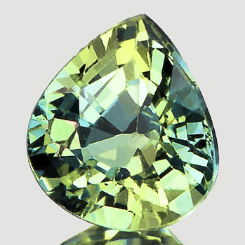7.5x6mm Pear {1.51ct} Brilliant Natural Light Blue Yellow Sapphire [Flawless-VVS]