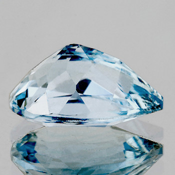 10x7 mm Pear 1.80ct Brilliant Natural Light Blue Aquamarine [Flawless-VVS]