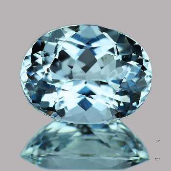 11x9 mm Oval {3.00ct} AAA Luster Natural Santa Maria Blue Aquamarine [Flawless-VVS]