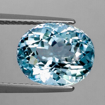 11.5x9.5 mm Oval {3.88ct} AAA Luster Natural Top Blue Aquamarine [Flawless-VVS]