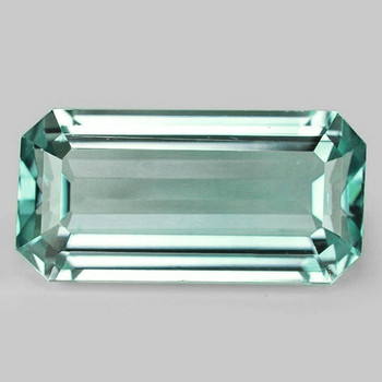 14x6 mm Octagon {3.18ct} Fire Luster Natural Brilliant Green Blue Aquamarine [Flawless-VVS]