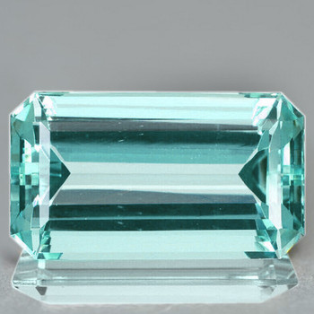 13.5x6.5 mm Octagon {3.38cts} Fire Luster Natural Brilliant Green Blue Aquamarine [VVS]
