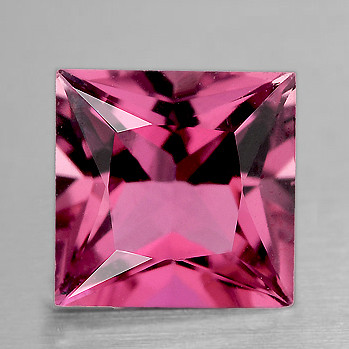 6.00 mm Square princess {0.82ct} Natural Padparadscha Pink Tourmaline [Flawless-VVS]