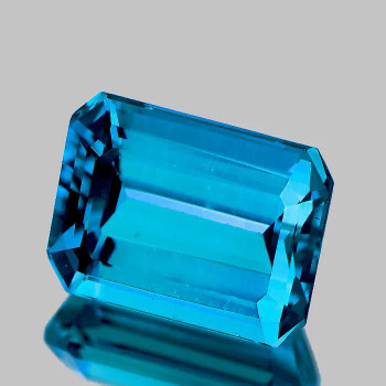 15x10.5 mm Octagon 11.10cts AAA Luster Natural London Blue Topaz [Flawless-VVS]