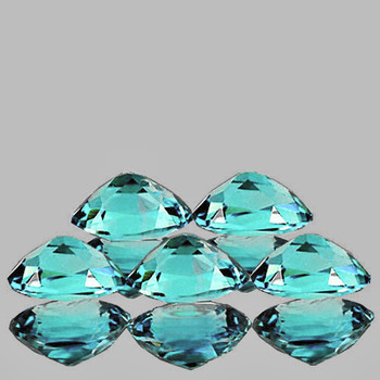 5x4 mm Oval 5 pcs Brilliant Natural Top Green Blue Apatite [Flawless-VVS]