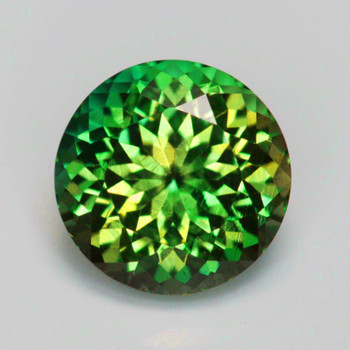 5.30 mm Round 0.71ct AAA Fire Natural Green Tourmaline [Flawless-VVS]
