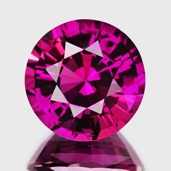 5.40 mm Round 0.67ct Sparkling Natural Vivid Rubellite Pink Tourmaline [Flawless-VVS]