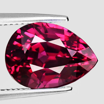 12x9 mm Pear {2.90ct} Sparkling Natural Rubellite Pink Tourmaline [Flawless-VVS]