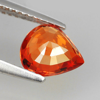 9.5x8 mm Pear {2.40ct} Top Luster Natural Top  Orange Tourmaline [Flawless-VVS]
