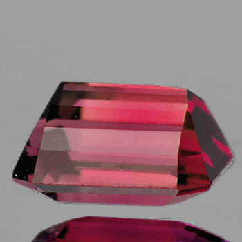 8.5x5.5 mm Octagon {2.46ct} Sparkling Natural Intense Red Pink Tourmaline [Flawless-VVS]-Free Certificate