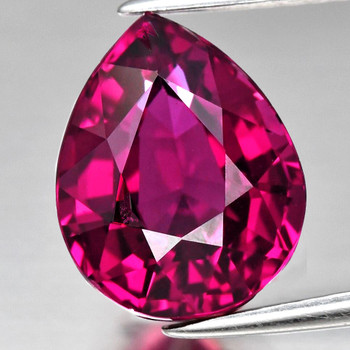 10.5x8.5 mm Pear 2.72ct Top Color Natural Purple Pink Tourmaline [Flawless-VVS]-Free Certificate