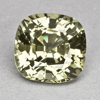 12.50 mm Cushion 7.55ct Brilliant Luster Natural Sparkling Yellow Beryl 'Heliodor' [Flawless-VVS]