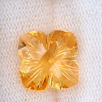 11.50 mm Fancy 4.95ct AAA Luster Natural Golden Orange Citrine [Flawless-VVS]