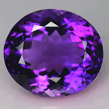 19x16.5 mm Oval {20.80cts} Natural Intense Deep Purple Amethyst [Flawless-VVS]