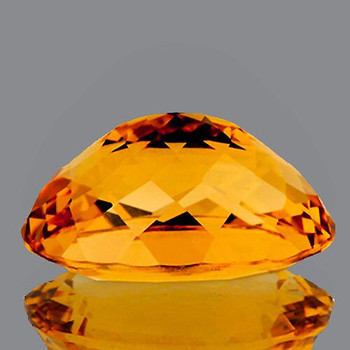 17x12 mm Oval 9.90cts Fire Luster Natural Intense Golden Orange Citrine [Flawless-VVS]