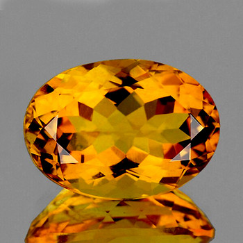 17x12 mm Oval 9.90cts Fire Luster Natural Intense Golden Orange Citrine [Flawless-VVS]