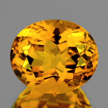 14x11.5 mm Oval 8.06cts Top Luster Natural Golden Orange Citrine [Flawless-VVS]