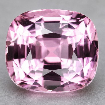 12.5x10.5 mm Cushion {7.62cts} Natural Sweet Pink Morganite [Flawless-VVS]-Top Grade Free Certificate