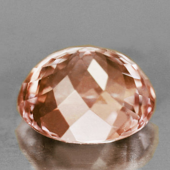 9x7.5 mm Oval 2.24cts AAA Fire Luster Natural Intense Peach Morganite [Flawless-VVS]-Free Certificate