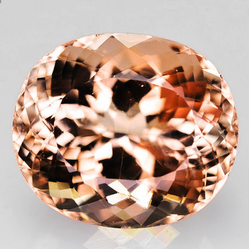 9x7.5 mm Oval 2.24cts AAA Fire Luster Natural Intense Peach Morganite [Flawless-VVS]-Free Certificate