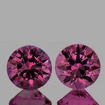 4.00 mm Round 2 pieces Machine Cut Natural Purple Pink Spinel [Flawless-VVS]