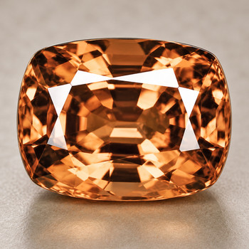 12x9.5 mm Cushion {5.80cts} Natural Intense Peach Morganite [Flawless-VVS]-Top Grade-Free Certificate