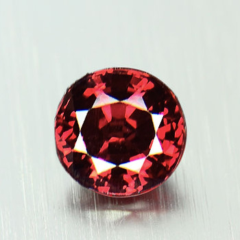 7.00 mm Semi-Round {1.85ct} Fire Luster Natural Mahenge Intense Orange Pink Malaya Garnet [Flawless-VVS]-Top Grade