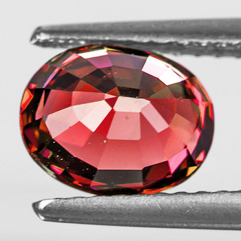 8x7 mm Oval {2.10ct} Fire Luster Natural Mahenge Intense Orange Pink Malaya Garnet [Flawless-VVS]-Top Grade