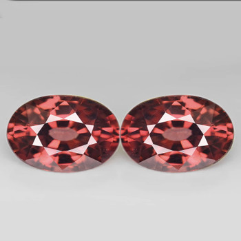 6x4 mm Oval 2pcs AAA Superb Luster Natural Pink Orange Sapphire [Flawless-VVS] Rare Color