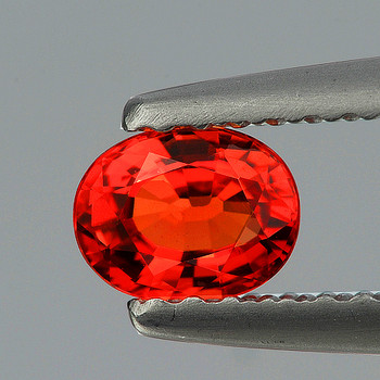 5x4 mm Oval {0.52ct} Top Luster Natural Intense Orange Sapphire [Flawless-VVS]