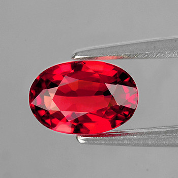 6x4 mm Oval {0.70ct} Top Luster Natural Intense Red Sapphire [Flawless-VVS]