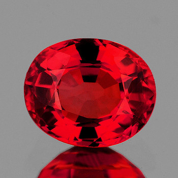 6x5 mm Oval {0.68ct} Top Luster Natural Intense Red Sapphire [Flawless-VVS]