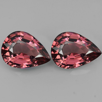 6x4 mm Pear 2pcs AAA Superb Luster Natural Pink Orange Sapphire [Flawless-VVS] Rare Color