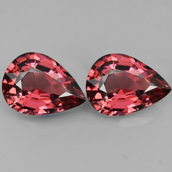 6x4 mm Pear 2pcs AAA Superb Luster Natural Padparadscha Orange Sapphire [Flawless-VVS] Rare Color