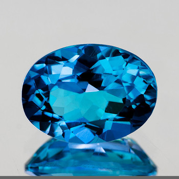 10x7 mm Oval {3.30ct} Fire Luster Natural Top London Blue Topaz [Flawless-VVS]