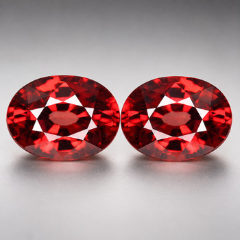 6x4 mm Oval 2pcs AAA Luster Natural Padparadscha Pink Sapphire [Flawless-VVS] Rare Color