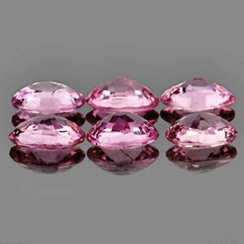 4x3 mm Oval 6 pcs AAA Luster Natural Pink Sapphire [Flawless-VVS]