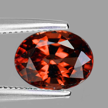 9x7 mm Oval {2.75ct} Top Fire Natural Unheated Intense Orange Zircon [Flawless-VVS]