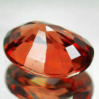 9x7 mm Oval {2.75ct} Top Fire Natural Unheated Intense Orange Zircon [Flawless-VVS]