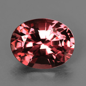 7.5x6 mm Oval {1.78ct} Top Fire Natural Unheated Intense Orange Pink Zircon [Flawless-VVS]