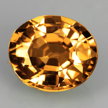 8.5x7.5 mm Oval {2.75ct} Top Fire Natural Unheated Imperial Zircon [Flawless-VVS]