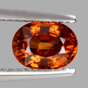 9.5x7.5 mm Oval {3.52ct} Top Fire Natural Unheated Intense Orange Zircon [Flawless-VVS]