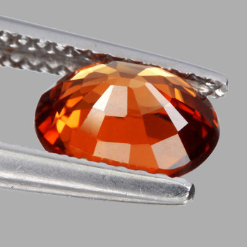 9.5x7.5 mm Oval {3.52ct} Top Fire Natural Unheated Intense Orange Zircon [Flawless-VVS]