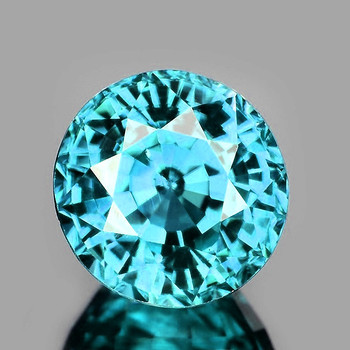 5.00 mm Round 0.80ct AAA Superb Brilliancy Natural Seafoam Blue Zircon [Flawless-VVS]