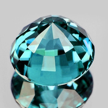 5.00 mm Round 0.80ct AAA Superb Brilliancy Natural Seafoam Blue Zircon [Flawless-VVS]