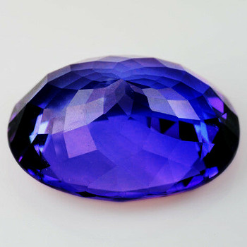 14x11 mm Oval {7.70cts} Top Luster Natural D-Block Purple Blue Tanzanite [Flawless-VVS]-Top Grade Free Certificate